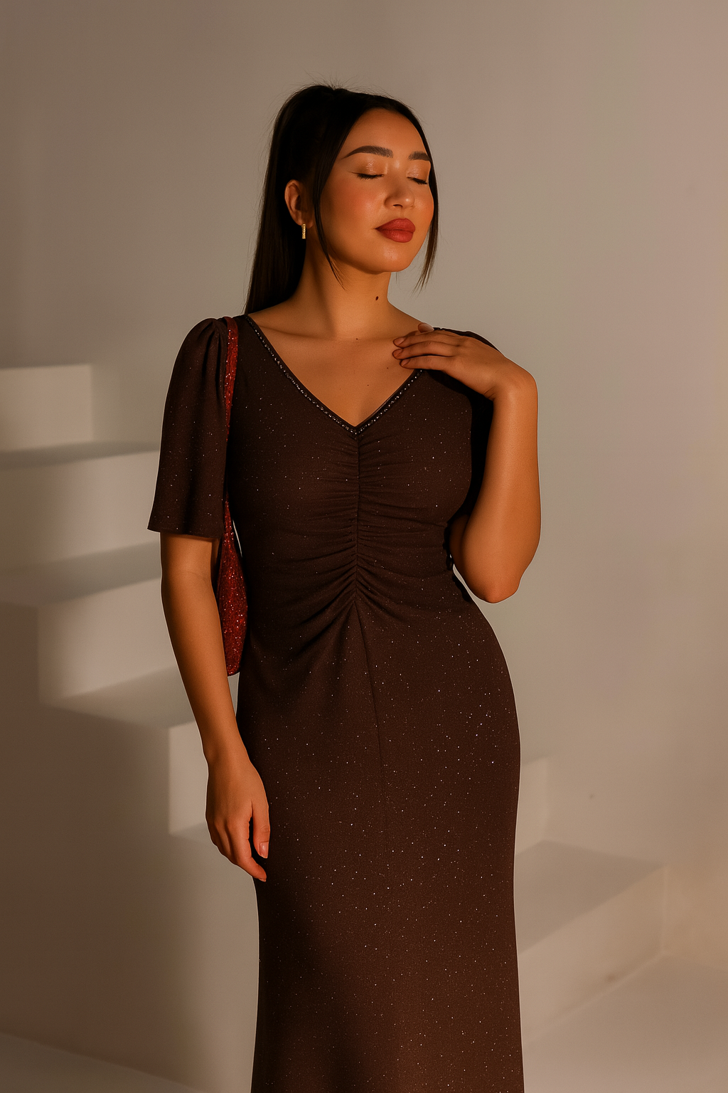 Stardust Glow Midi Dress