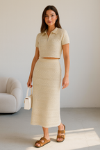 Summer Knitted Two Piece Set