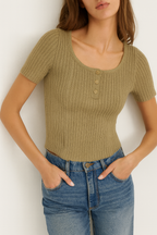 Ribbed Luxe Top