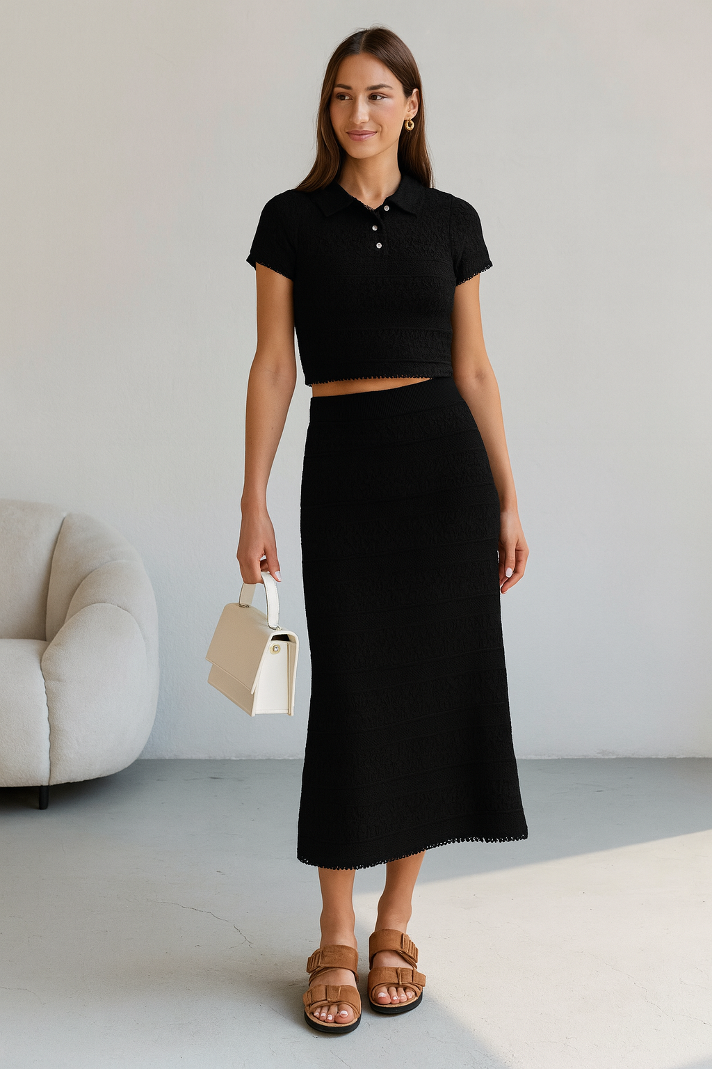 Summer Knitted Two Piece Set