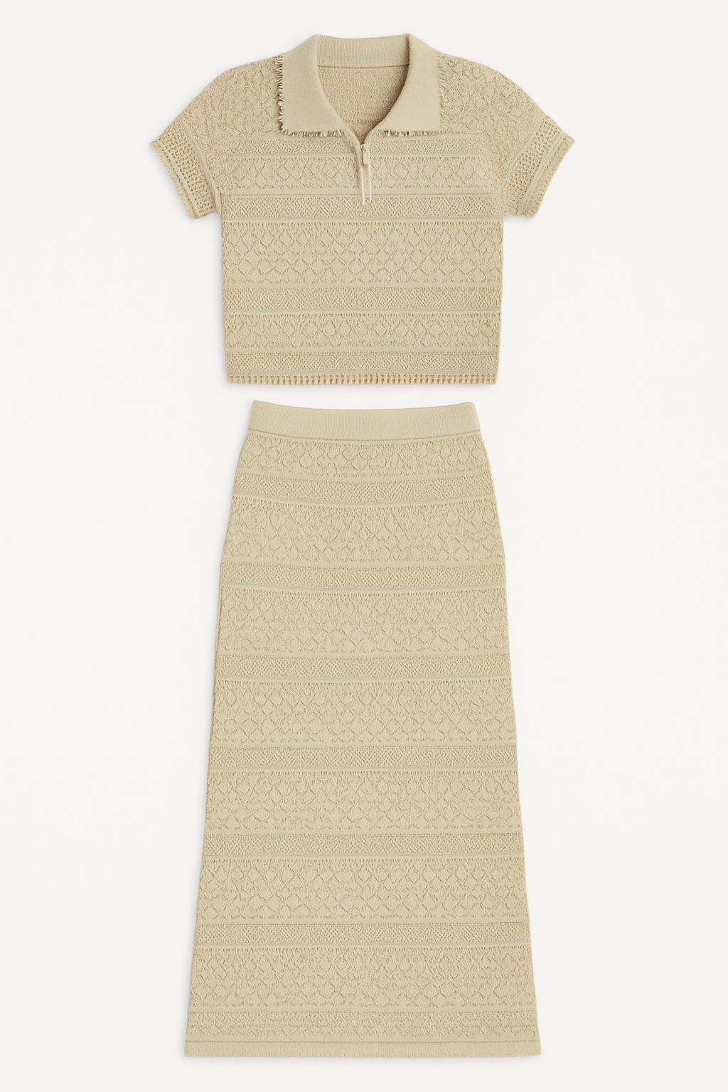 Summer Knitted Two Piece Set