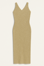 Sleeveless Glitter Evening Dress