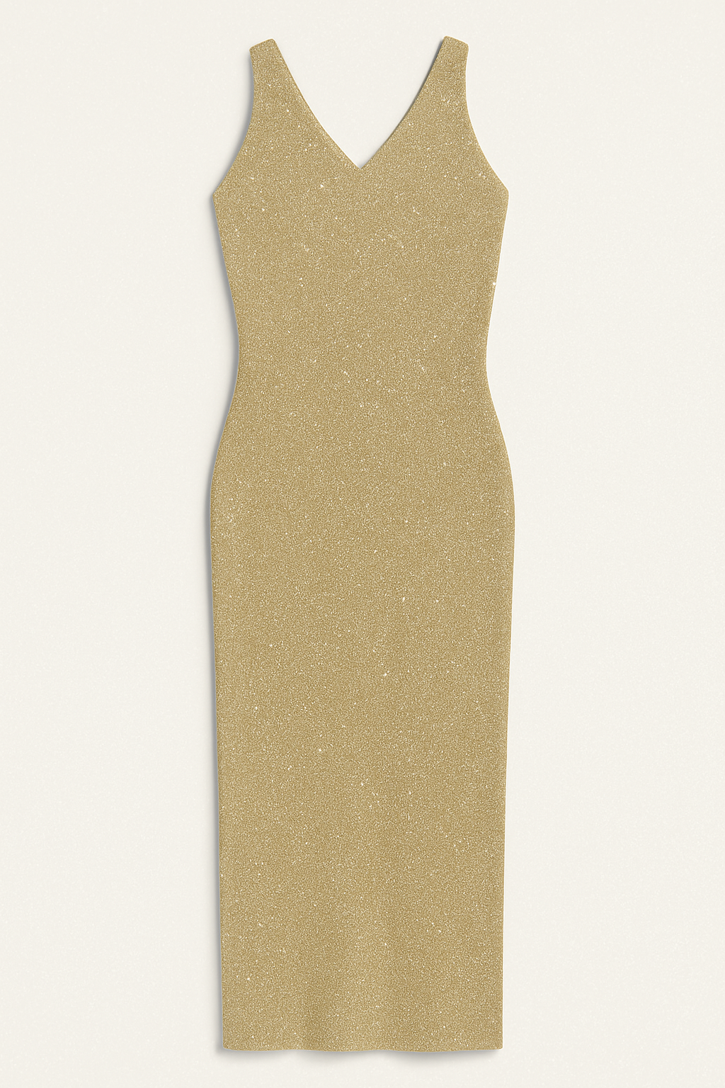 Sleeveless Glitter Evening Dress