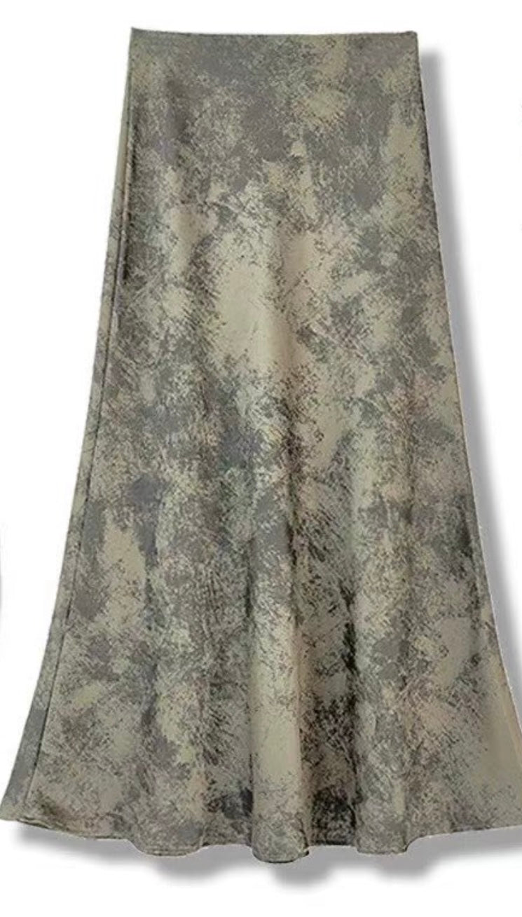 Rust Mist Satin Skirt