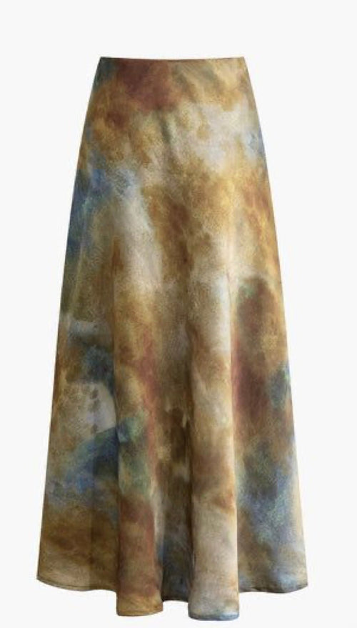 Autum Drift Satin Skirt - Moderélle