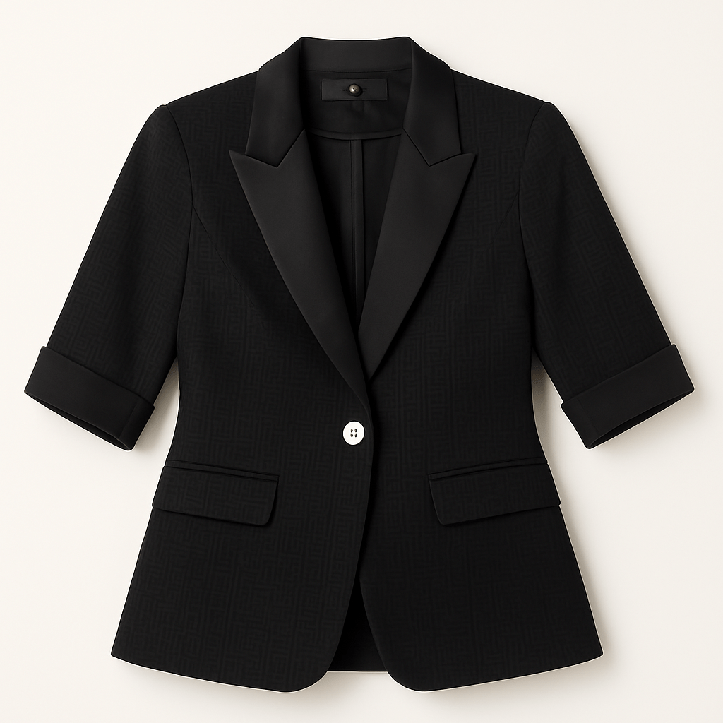 Black Opal Form Satin Suit Set - Moderélle