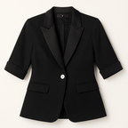 Black Opal Form Satin Suit Set - Moderélle