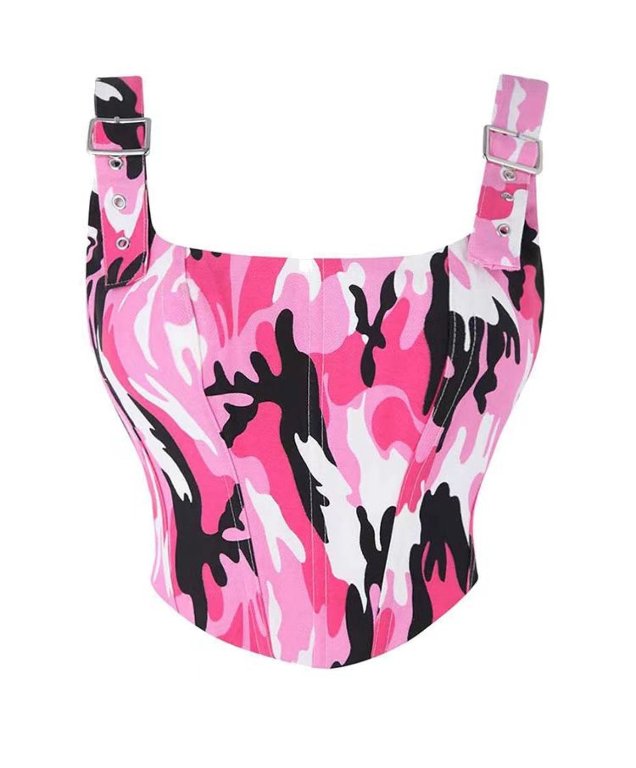 Camo Strap Corset Top - Moderélle