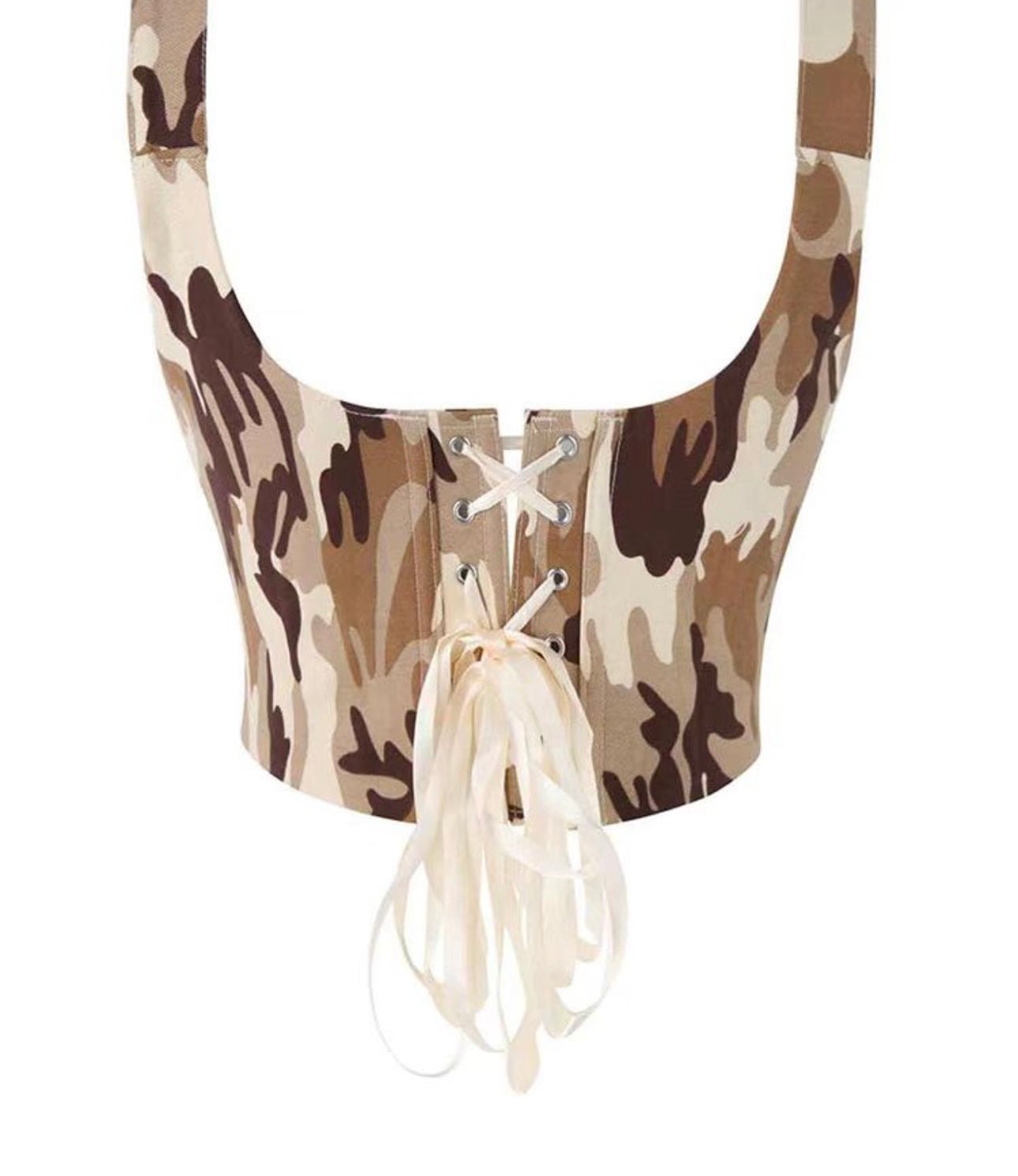 Camo Strap Corset Top - Moderélle