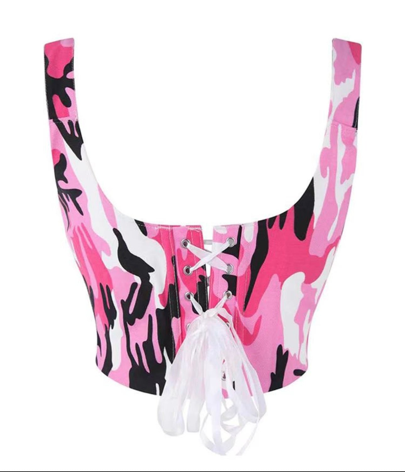 Camo Strap Corset Top - Moderélle