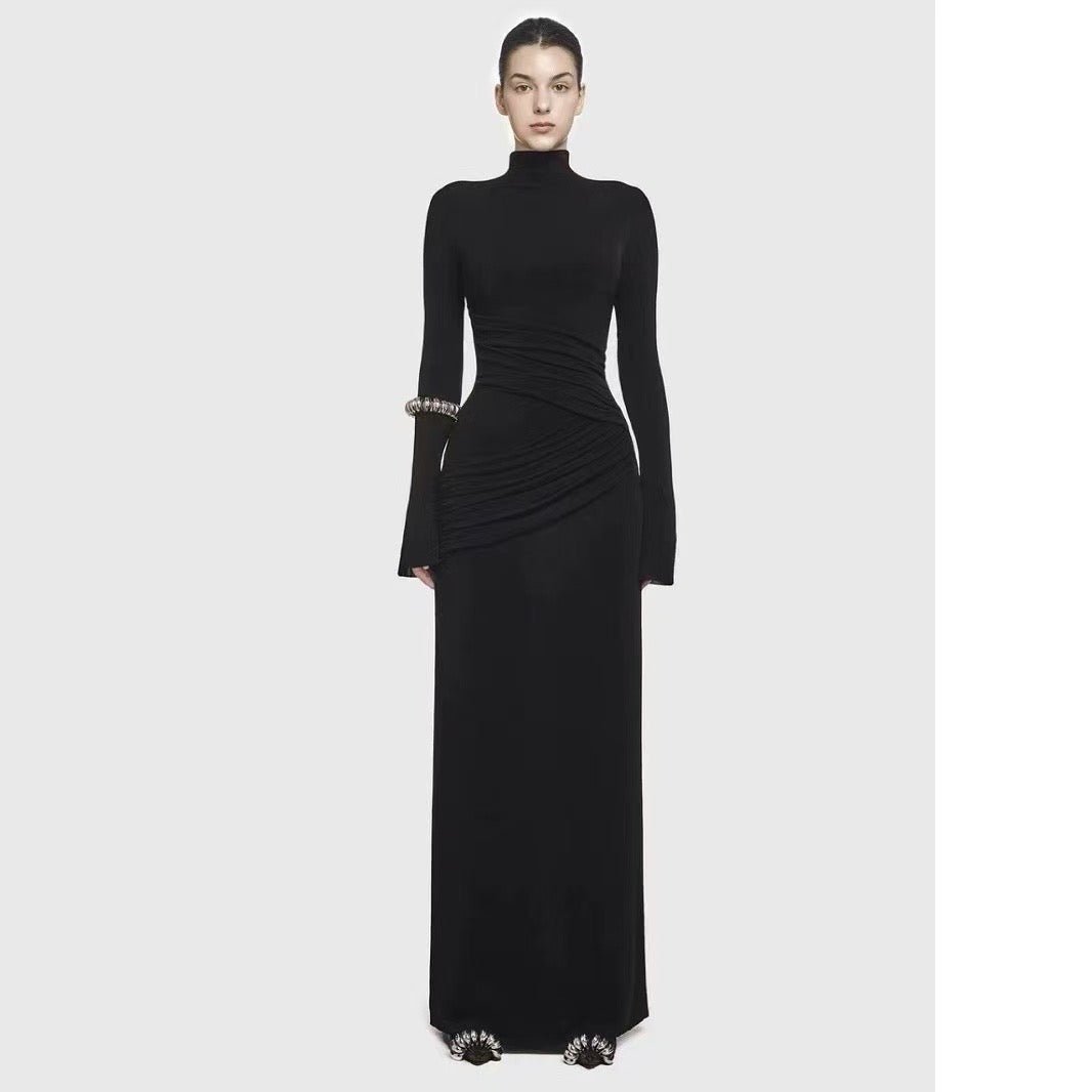 Crimson Ruched Gown - Moderélle
