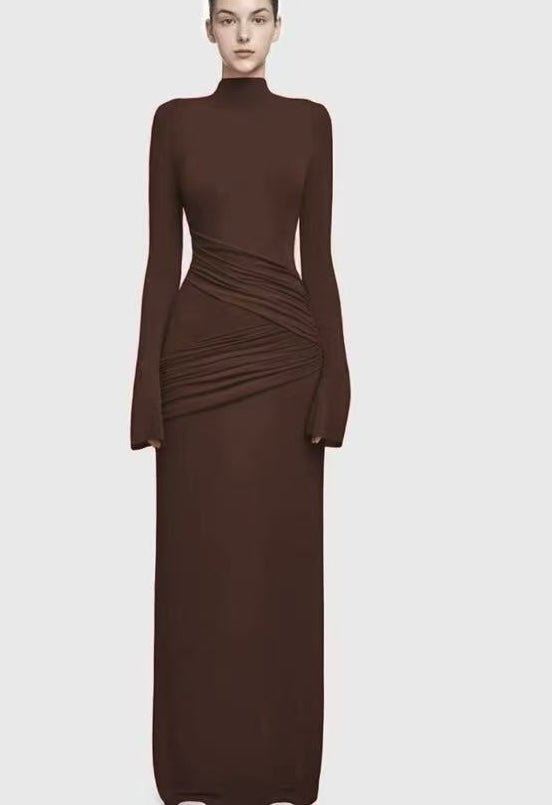 Crimson Ruched Gown - Moderélle