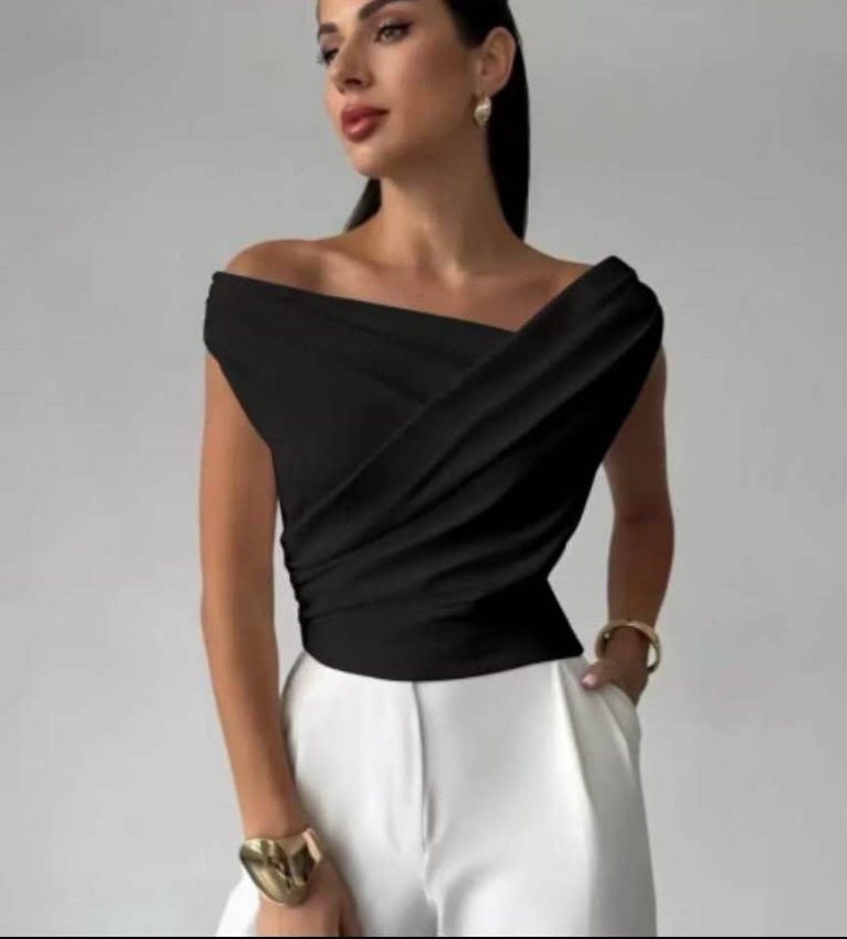 Cross Contour Sleeveless Top - Moderélle