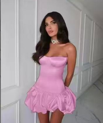 LUMIÉRE Baloon Hem Evening Gown - Moderélle