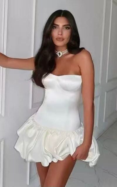 LUMIÉRE Baloon Hem Evening Gown - Moderélle