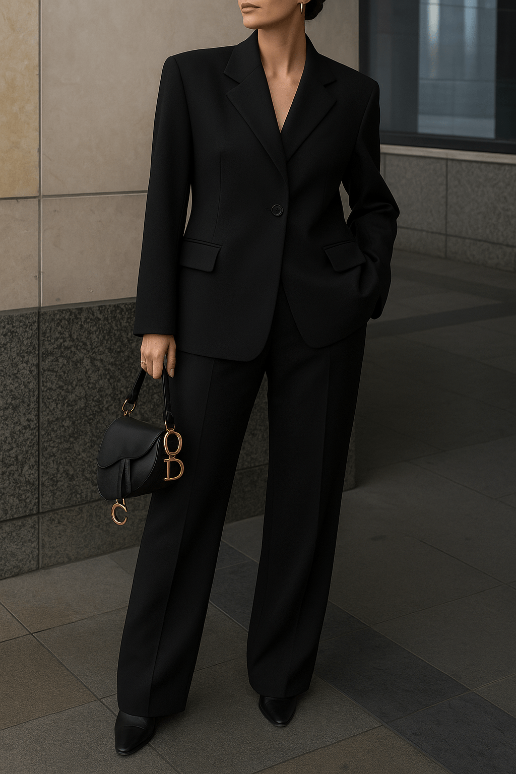 Midnight Muse Structured Women Suit Set - Moderélle