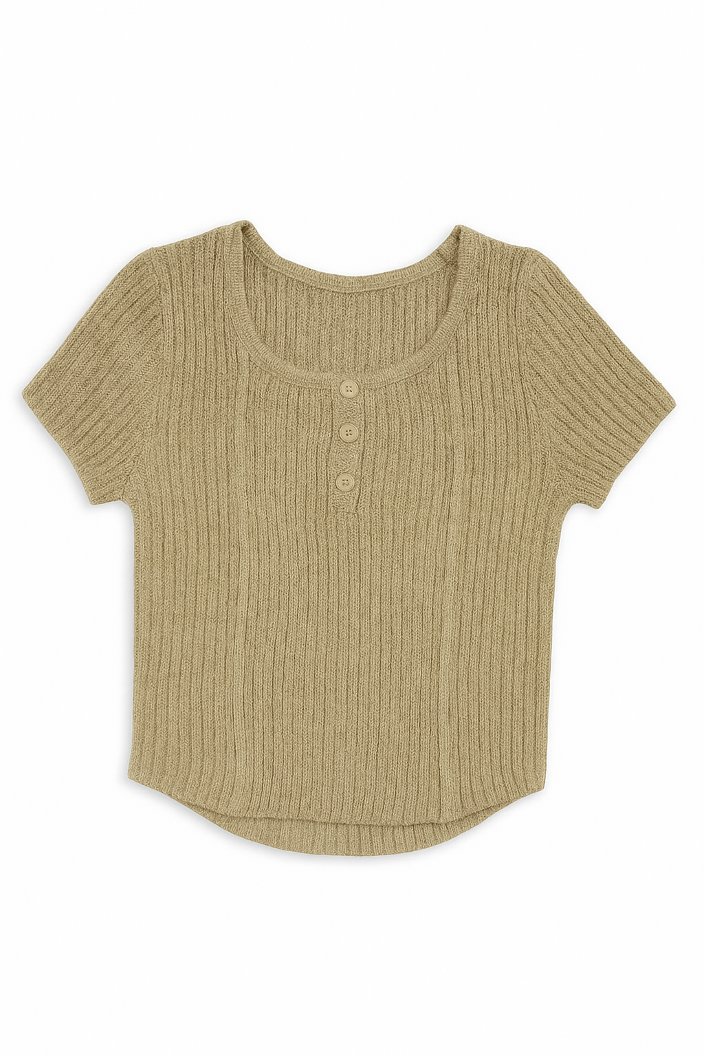 Moderélle ™ - Ribbed Luxe Top Beige - Moderélle