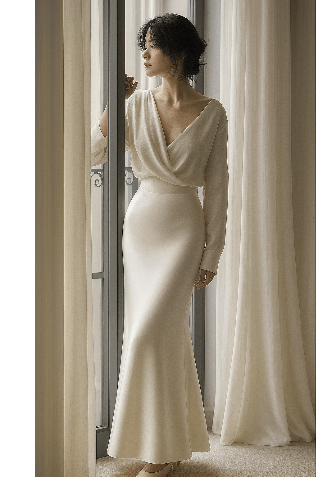 Moderélle Satin Midi Skirt - Moderélle