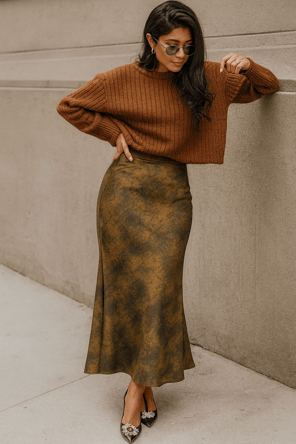 Mosswood Silk Skirt - Moderélle