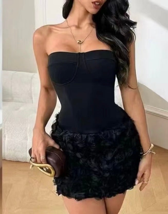 ROSÉ NOCTURNE Mini Dress - Moderélle