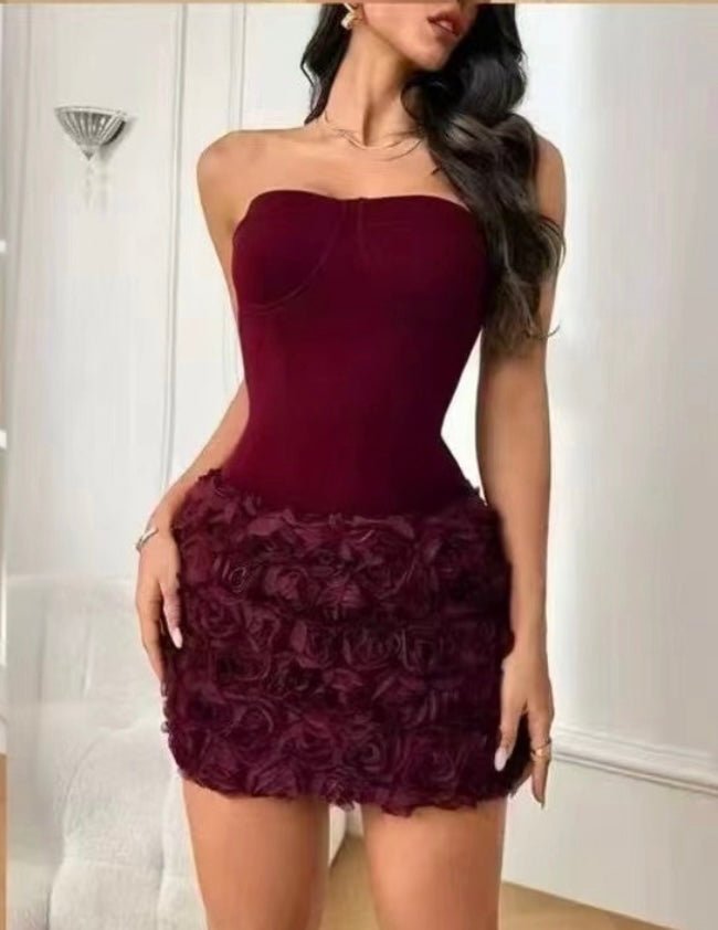 ROSÉ NOCTURNE Mini Dress - Moderélle