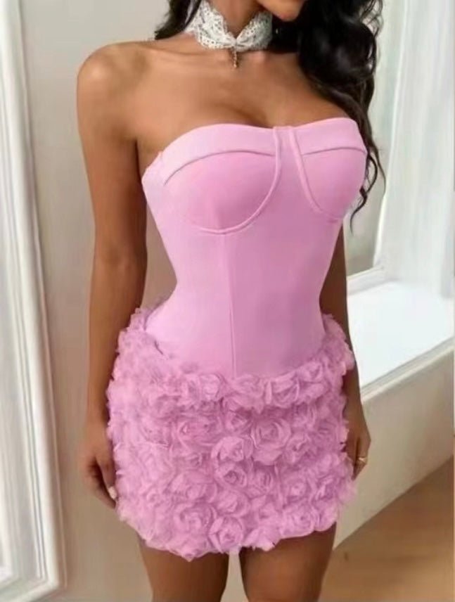 ROSÉ NOCTURNE Mini Dress - Moderélle