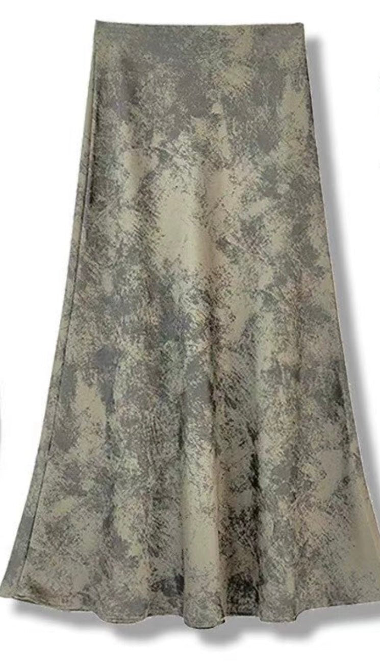 Rust Mist Satin Skirt - Moderélle