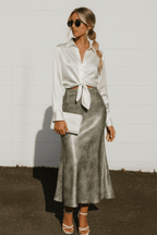 Rust Mist Satin Skirt - Moderélle