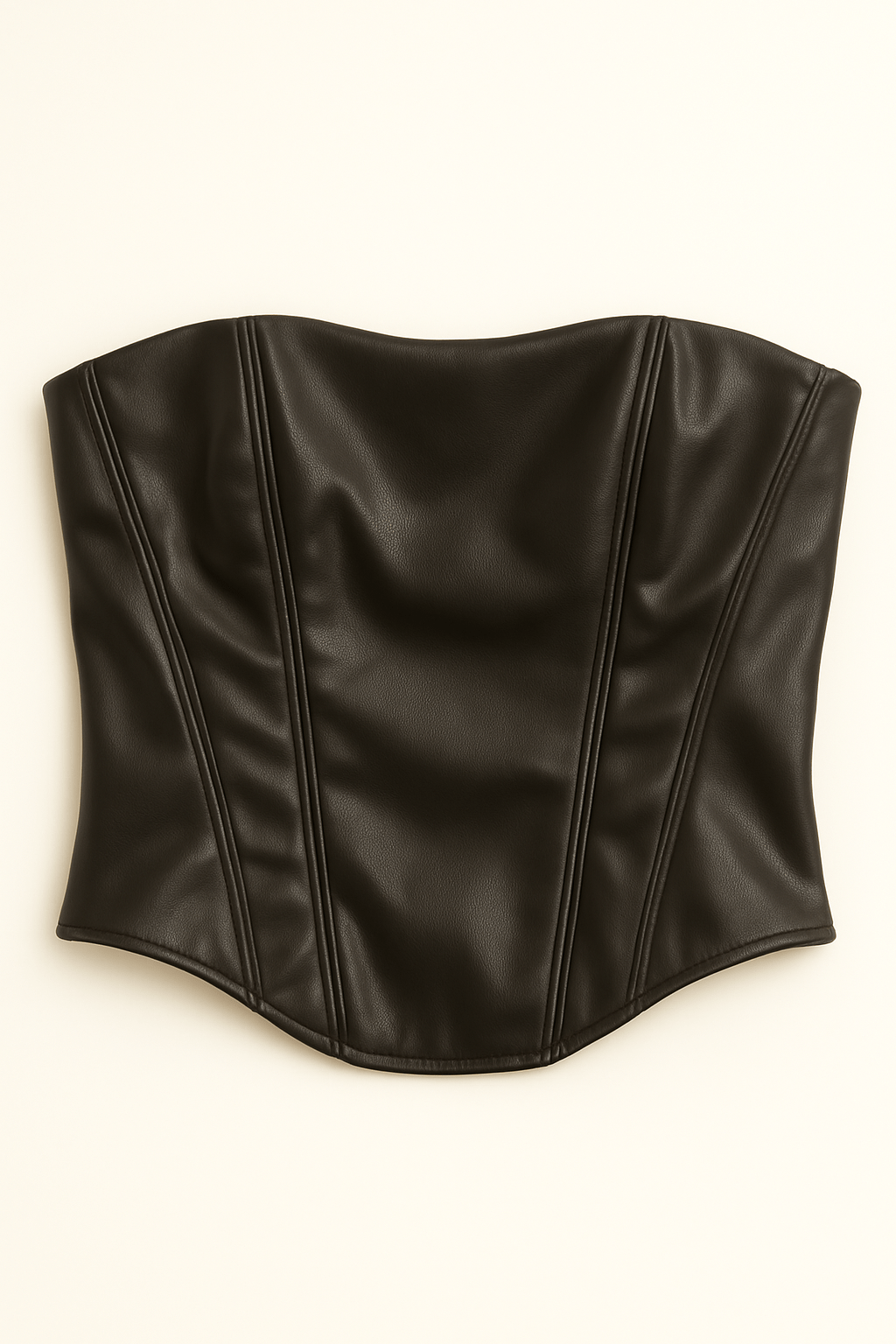 Sculpt Noir Leather Corset Top - Moderélle