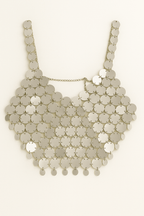 Sequins Chain Sheer Top - Moderélle