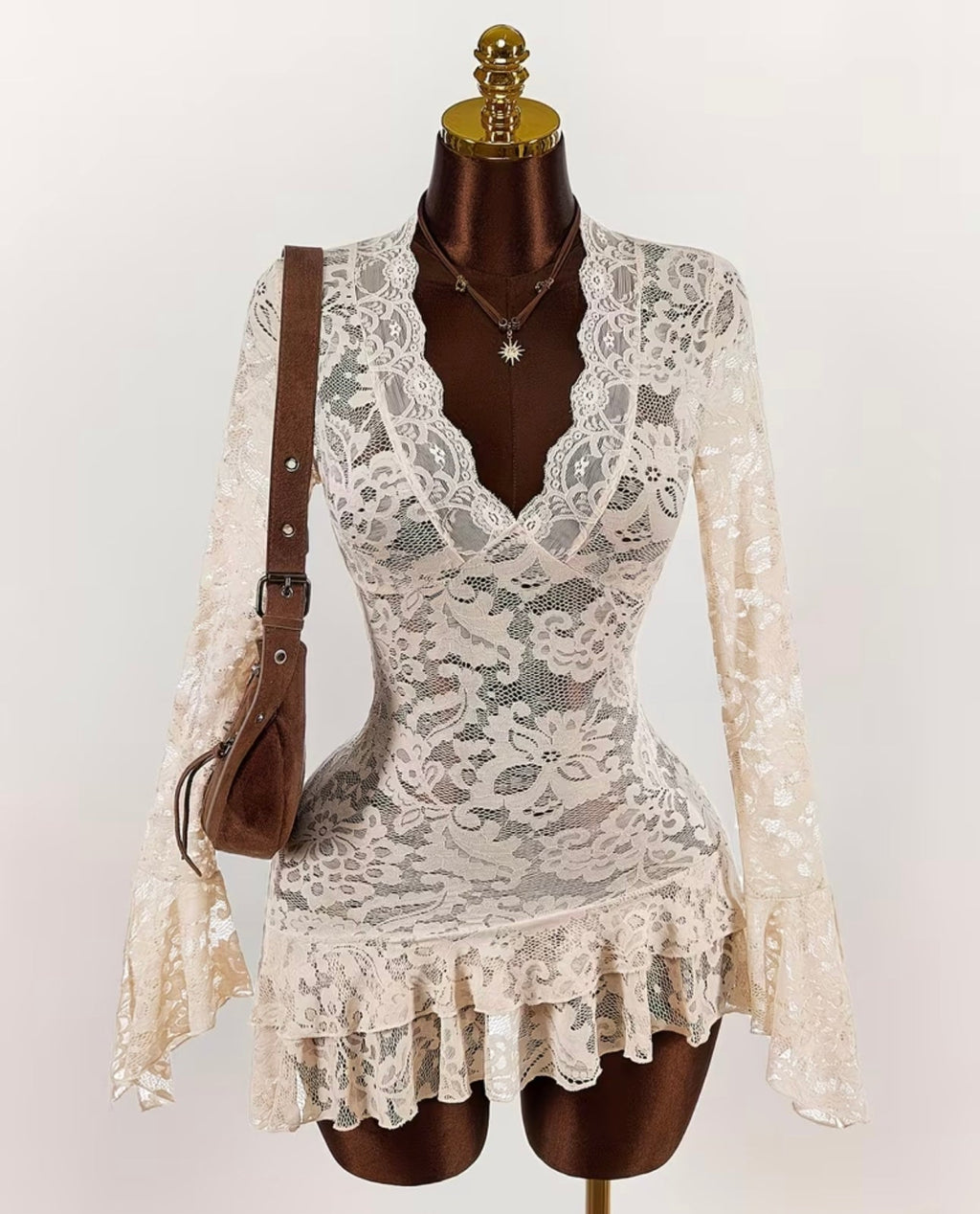 Sheer Lady Longsleeve Dress - Moderélle