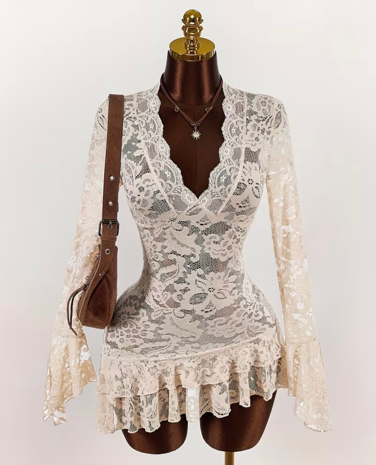 Sheer Lady Longsleeve Dress - Moderélle