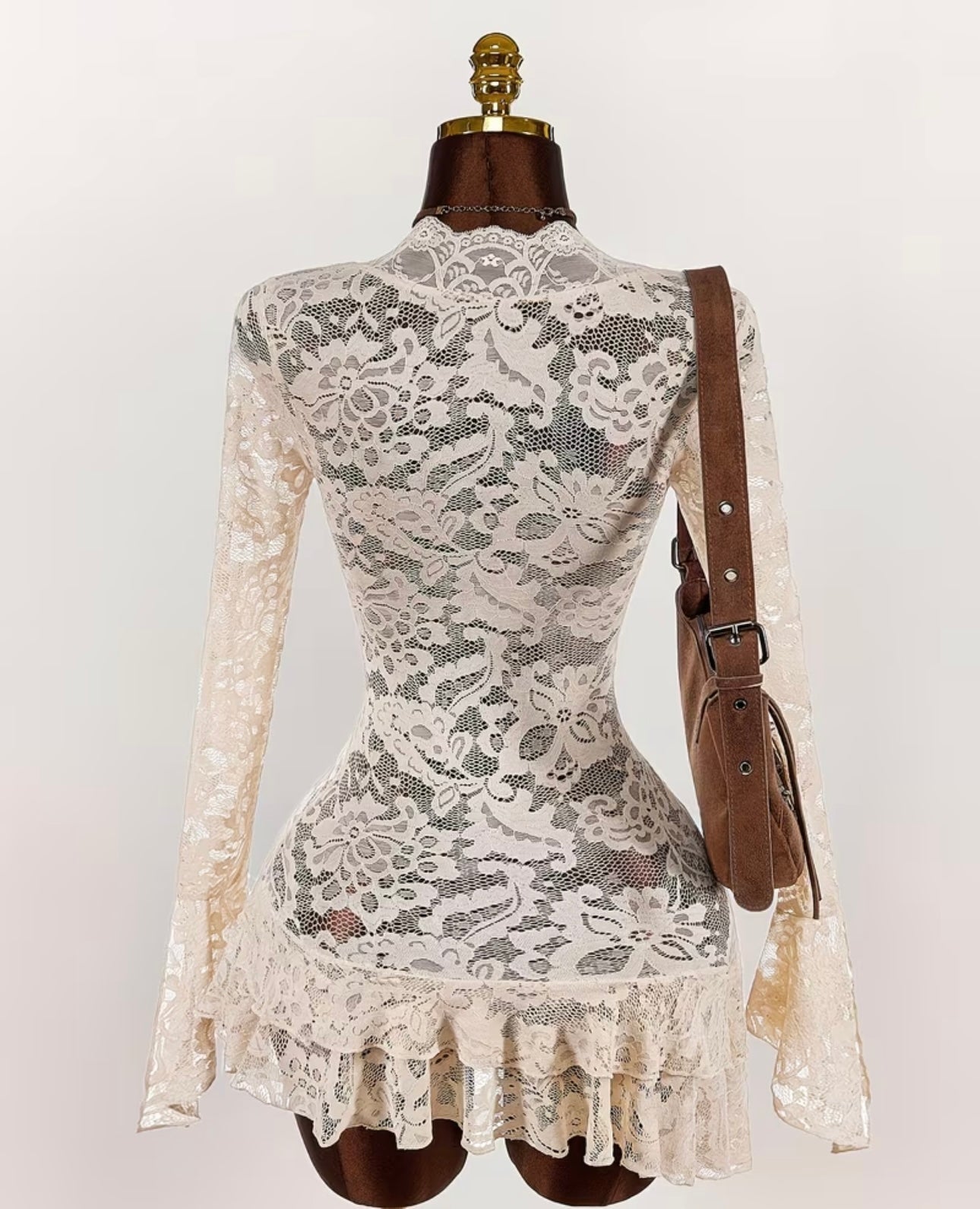 Sheer Lady Longsleeve Dress - Moderélle