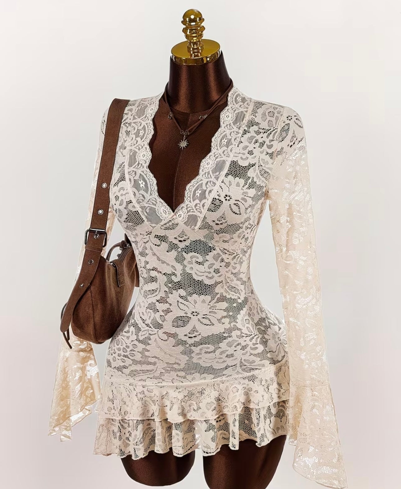 Sheer Lady Longsleeve Dress - Moderélle