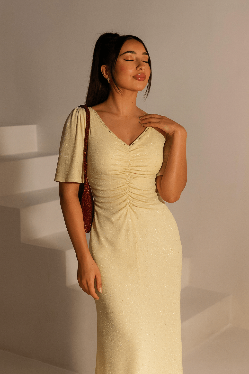 Stardust Glow Midi Dress - Moderélle