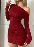 Starlight Shoulder Mini Dress - Moderélle