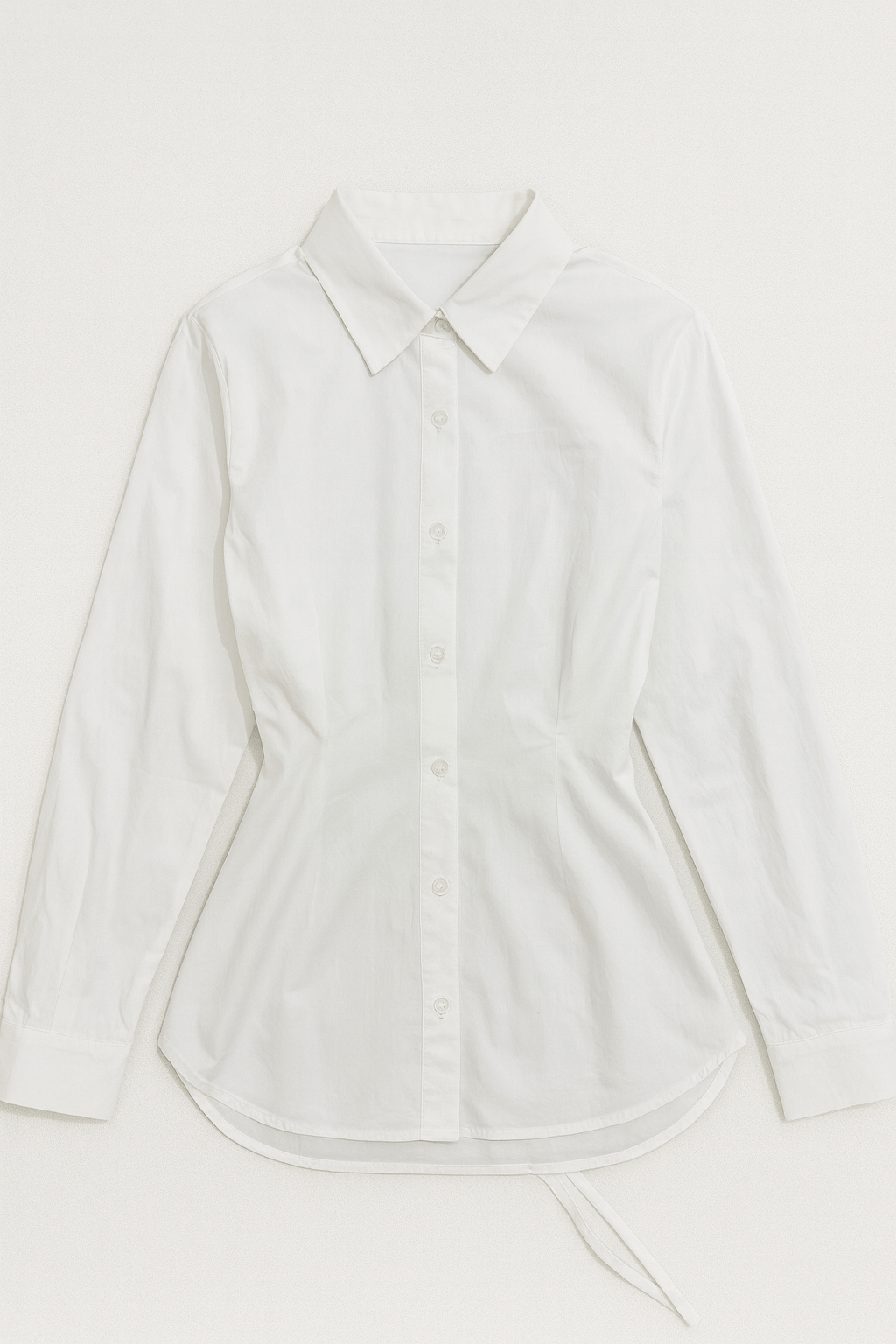 Waist Cinch Poplin Shirt - Moderélle
