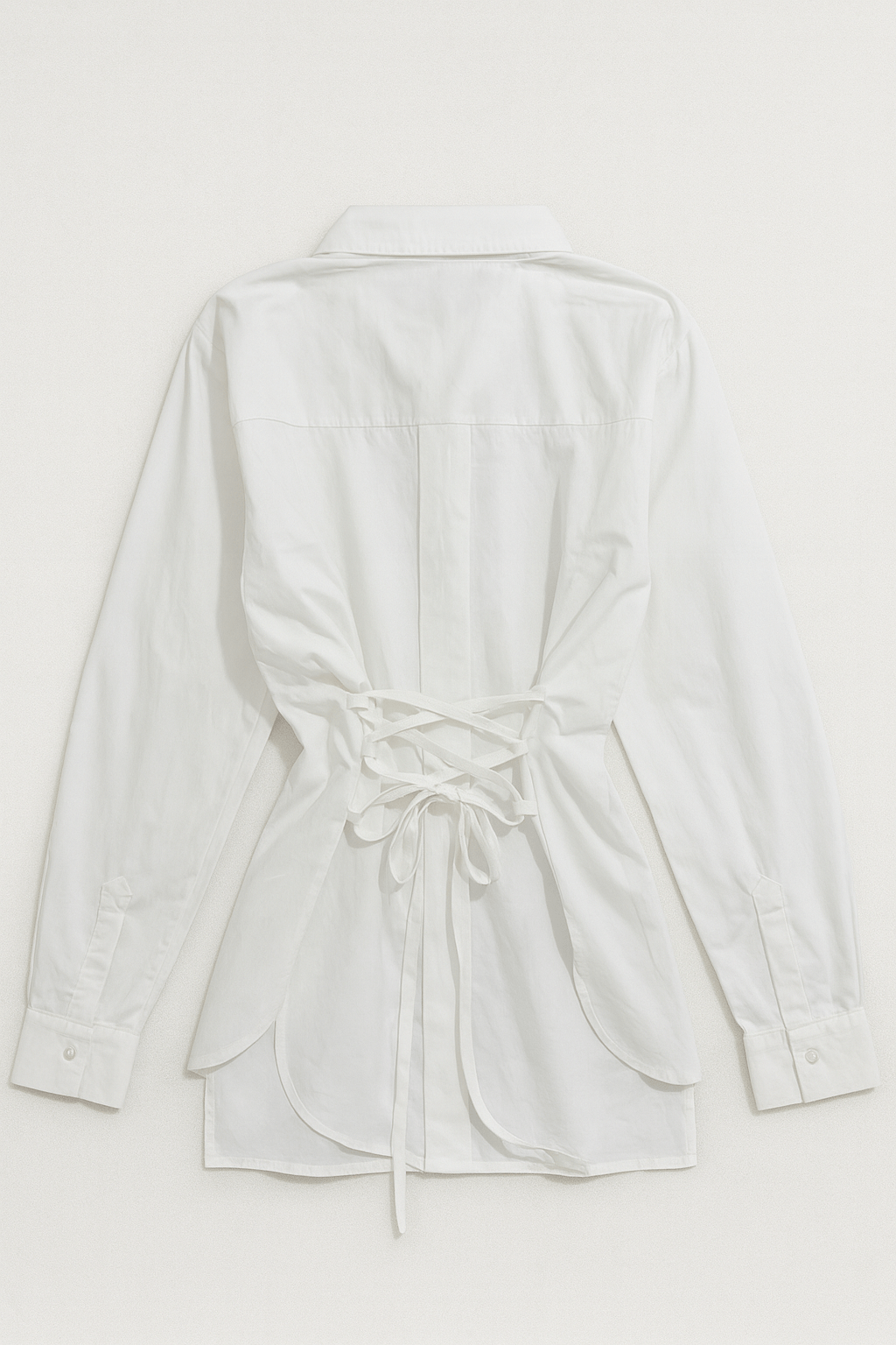 Waist Cinch Poplin Shirt - Moderélle