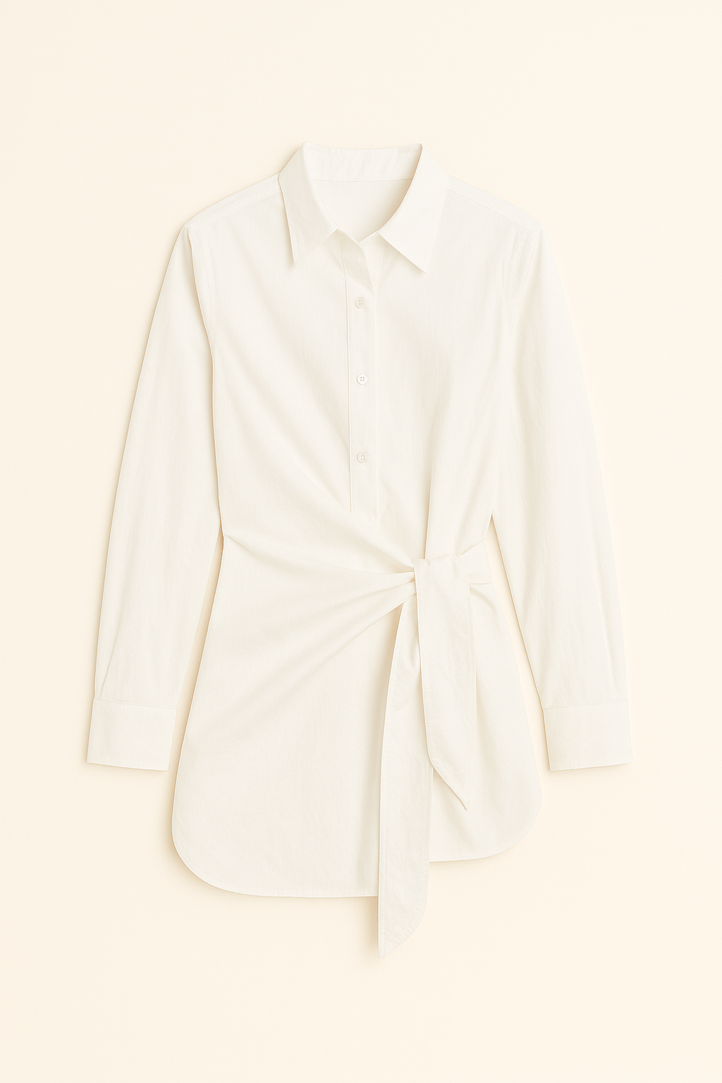 Women’s Tailored Side Tie Longleeve Shirt - Moderélle