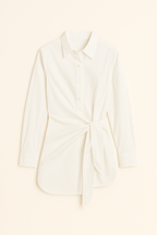 Women’s Tailored Side Tie Longleeve Shirt - Moderélle