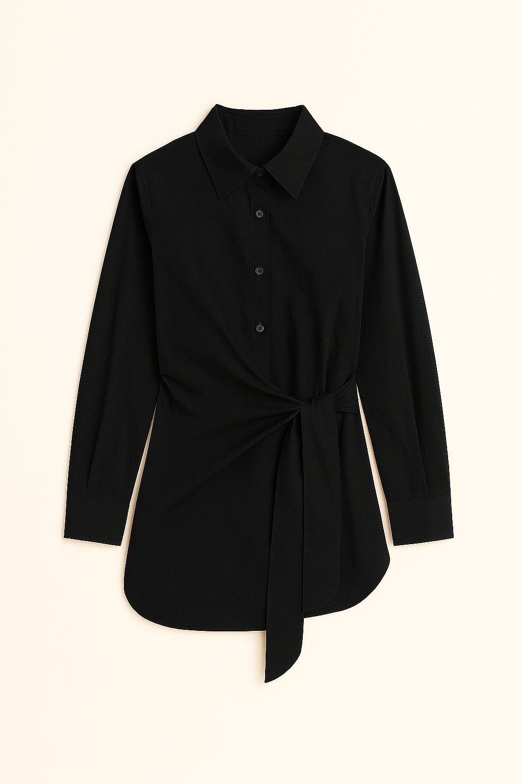 Women’s Tailored Side Tie Longleeve Shirt - Moderélle